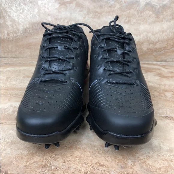Under Armour Jordan Spieth 2 Golf Cleats Shoes Black Red Gore-Tex - Picture 3 of 8